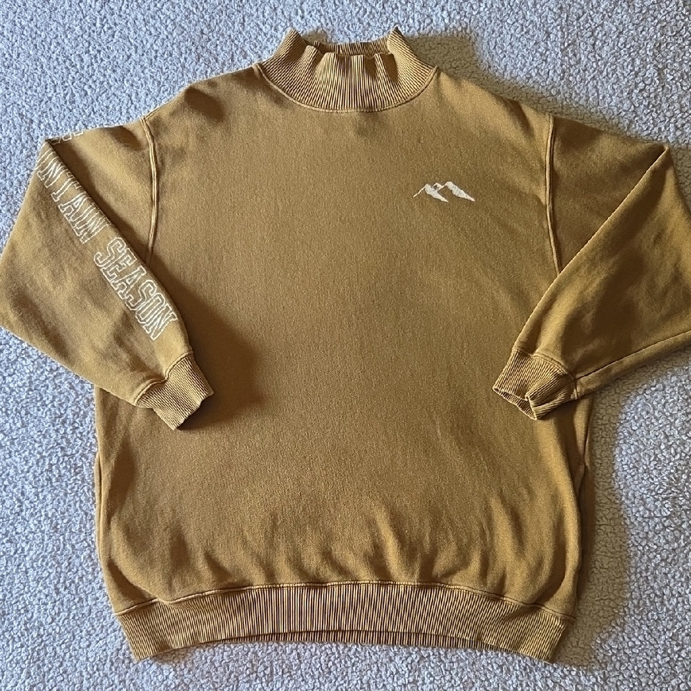 Aerie Mountain Season Oversized Cloud Fleece Mock Neck Pocket Sweatshirt Shacket